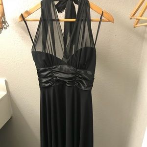 Connected Apparel Halter Swing Dress